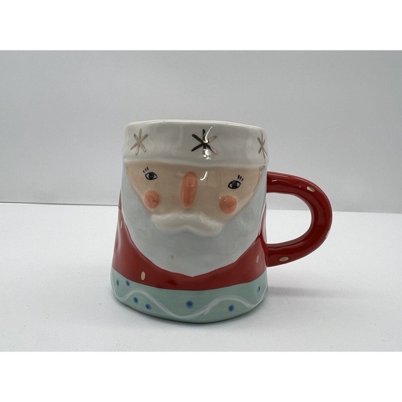 Anthropologie Bird Can Fox Santa Claus Christmas Mug Holiday Bird Can Fox - Picture 1 of 8